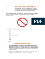 Negative Prefix List: Top 6 Prefixes to Negate Words