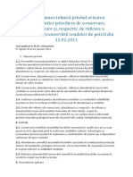 Instrucțiunea Tehnică Privind Avizarea Operațiunilor Petroliere de Conservare, Abandonare Și, Respectiv, De Ridicare a Abandonăriiconservării Sondelor de Petrol Din 12.01.2011