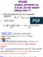 factoring and solving quads by factoring 1
