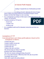 Cost Volume Profit Analysis