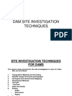 Site Investigation Techniques for Dams