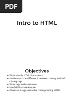 Intro to HTML