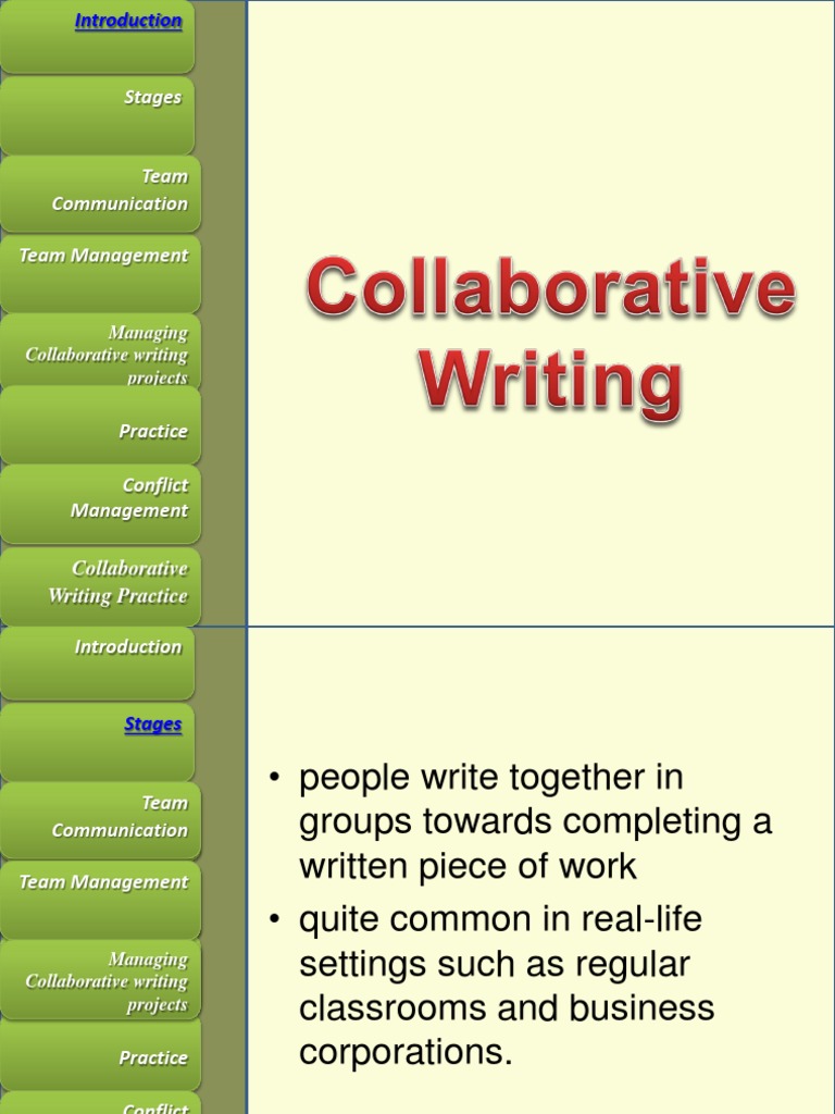 Collaborative Writing | PDF | Communication | Human Communication