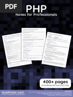 PHP Notes For Professionals