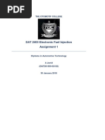 Electronic Fuel Injection Assignment