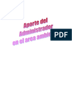 Aporte Del Administrador en El Ambiente