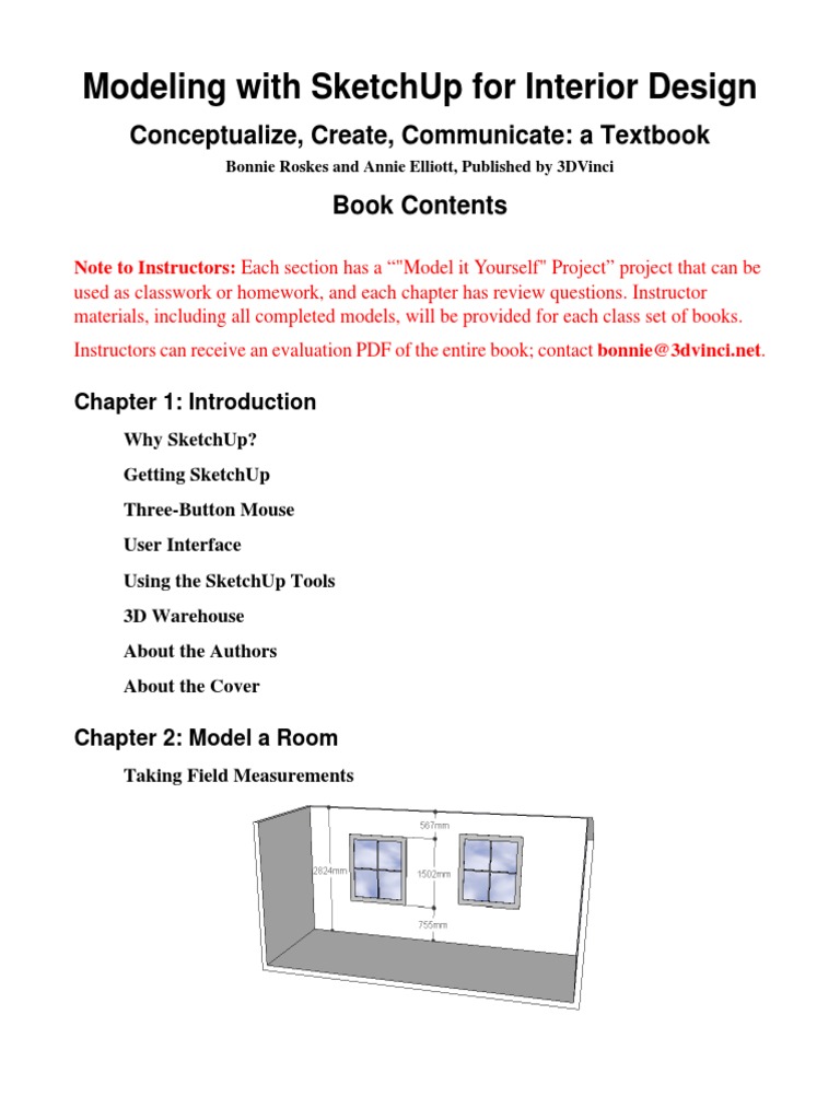 SketchUp for Interior Design Guide | PDF | Sketch Up | Cabinetry