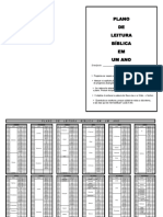 Plano de Leitura Bíblica em Um Ano