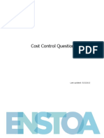 Cost Control Questions: Last Updated: 5/1/2013