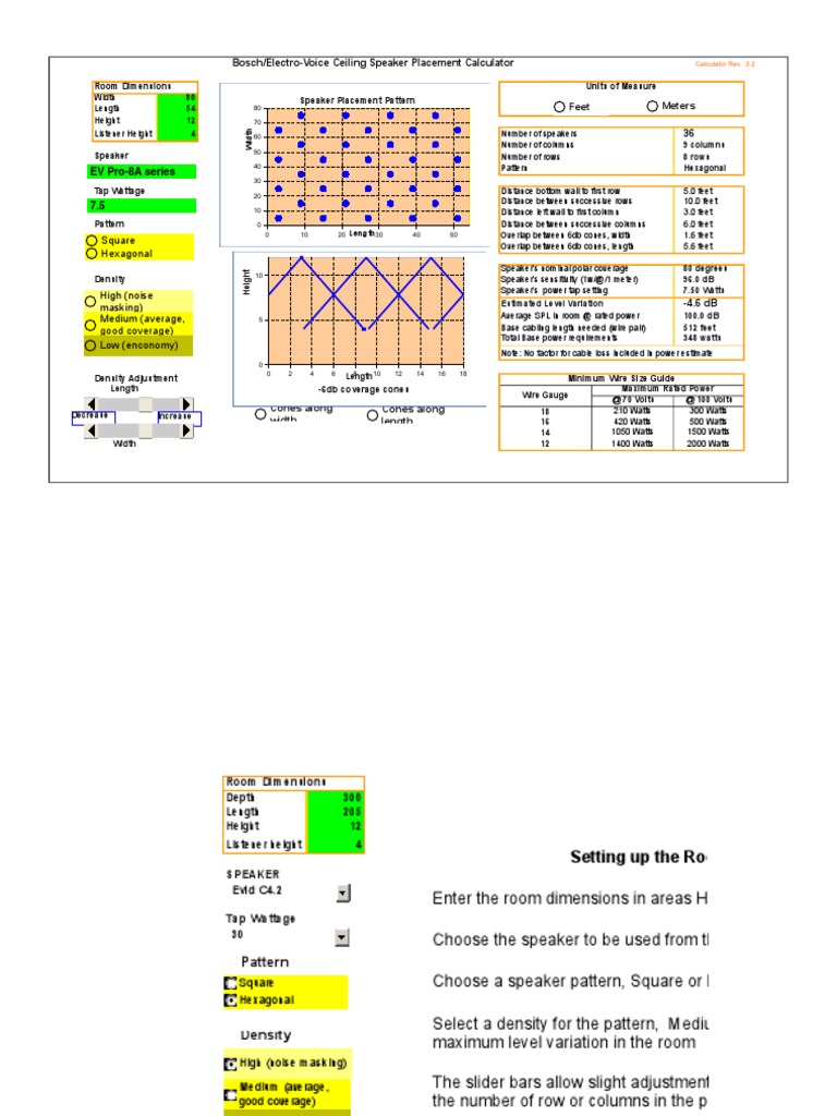 Ceiling Speaker Calculator V3 2 Xls Loudspeaker Decibel