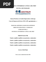 Plantilla Del Tema Buenas Prácticas de La Gestión Empresarial