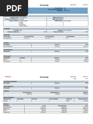 Uk Payslip