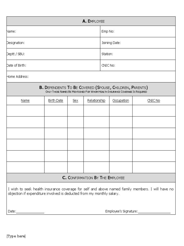 Health Form | PDF | Law