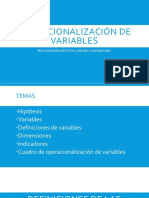 Operaciones de Variables