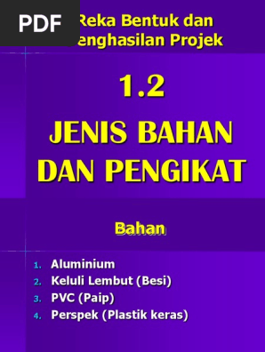 T 2 Kh Ert Bab 1 Rbt Bahan Dan Pengikat Pdf