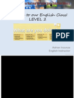 Welcome To Our English Class! Level 2: Adrian Inzunza English Instructor