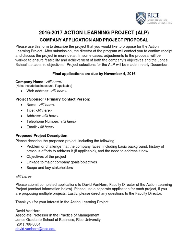 Rice Action Learning Project Application 2016 2017 | PDF