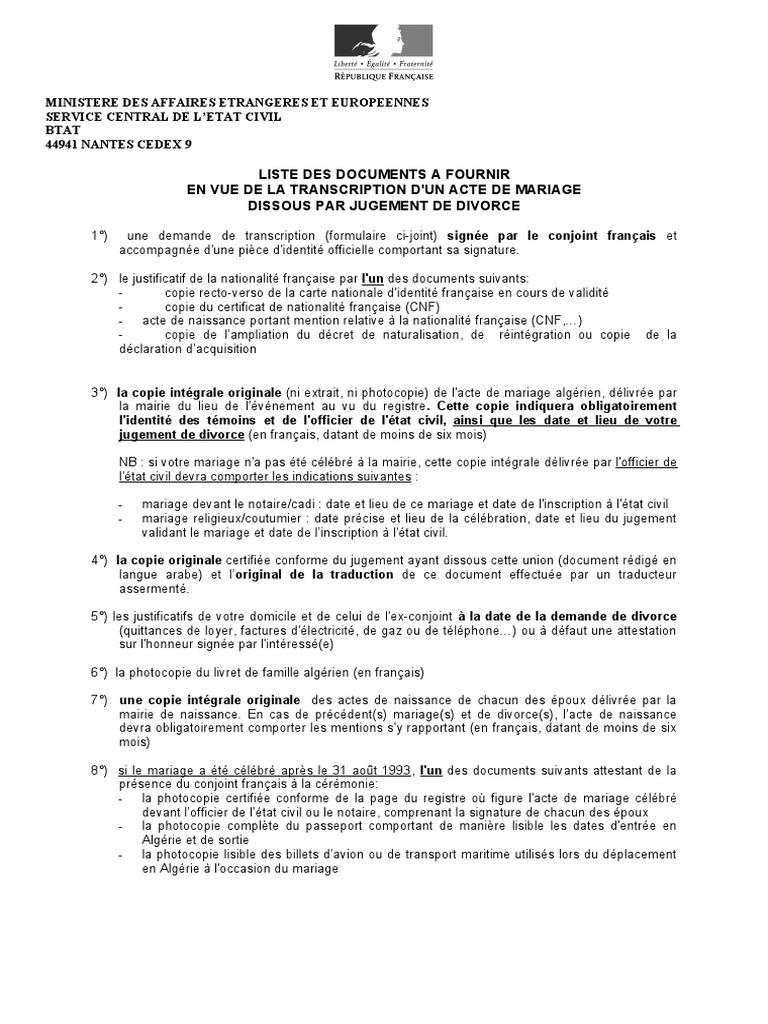Transcription Acte De Naissance Consulat De France Au Cameroun