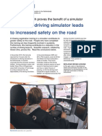 Training in Driving Simulator Leads To Increased Safety On Road