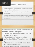 Geometric Distribution