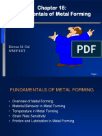 Chapter 18-Fundamentals Metal Forming