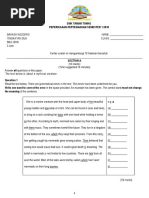 Form 2 English Test 1 Exam Paper 2018 | Adolescence | Cognition