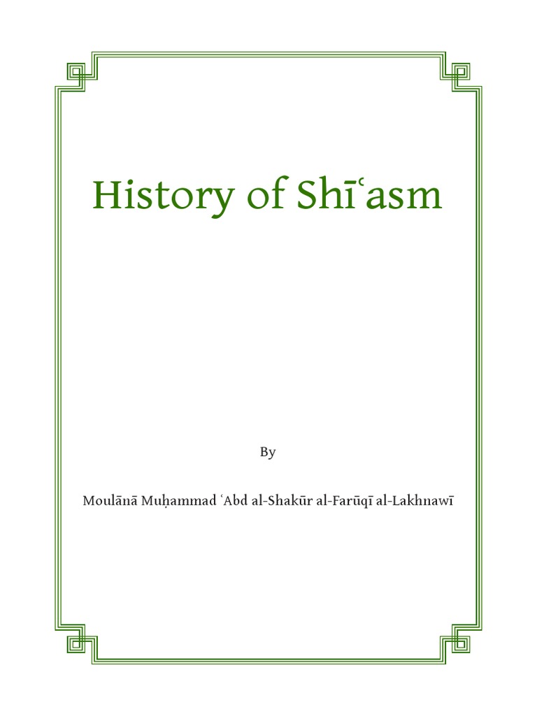 History of Shīʿasm Explained | PDF | Idolatry | Allah