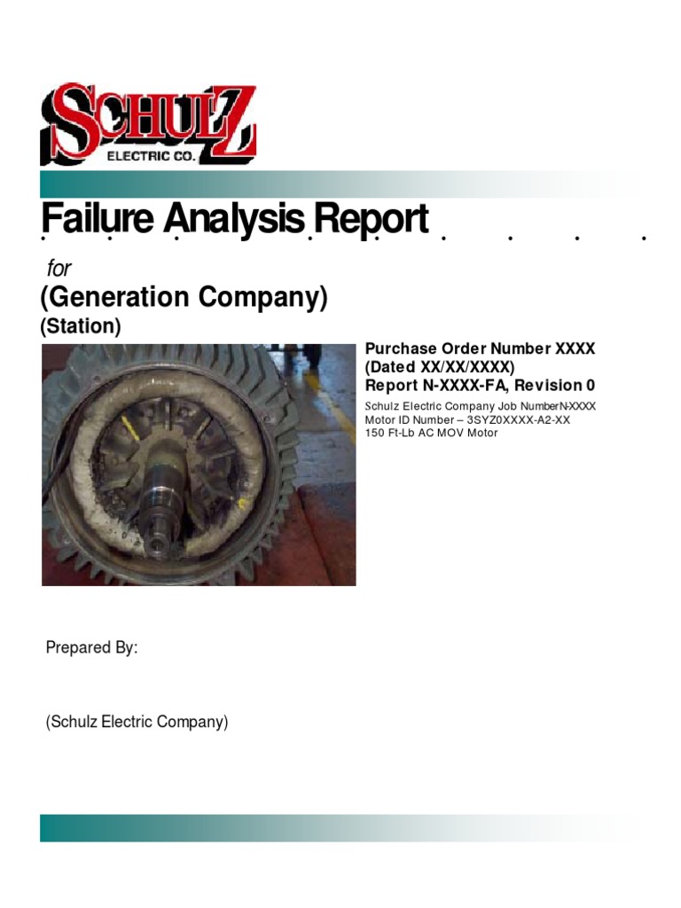 Electric Motor Failure Analysis Report | PDF | Electromagnetism | Machines