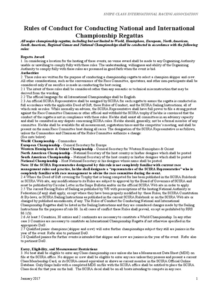 2017 Rules of Conduct PDF Rowing (Sport) Sailing (Sport)