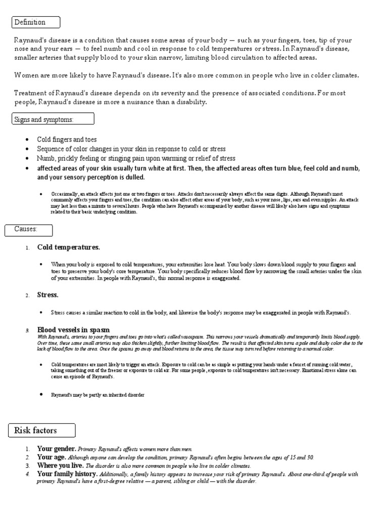 Cold Temperatures. Risk Factors PDF Autoimmune Disease Systemic