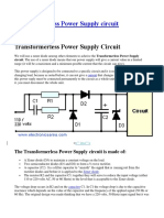 Transformerless Power Supply Circuit