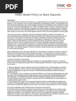 Policy On Bank Deposits