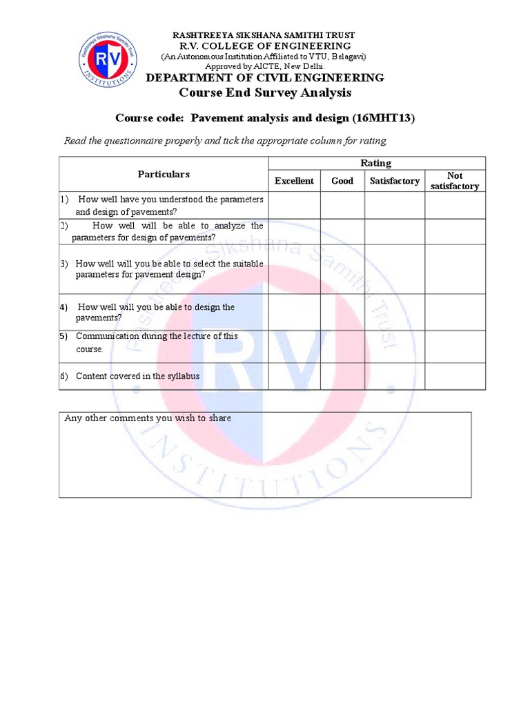 PAD Course End Survey 2016 Sheet | PDF
