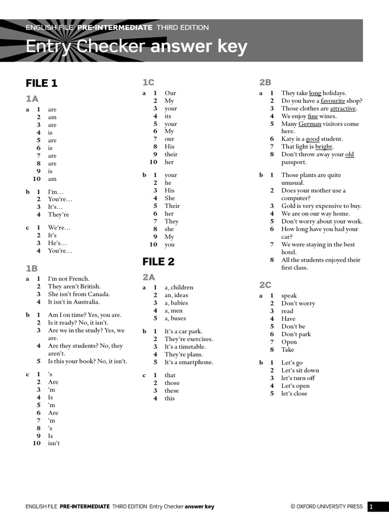 entry-checker-key pre-intermediate.pdf | Foods