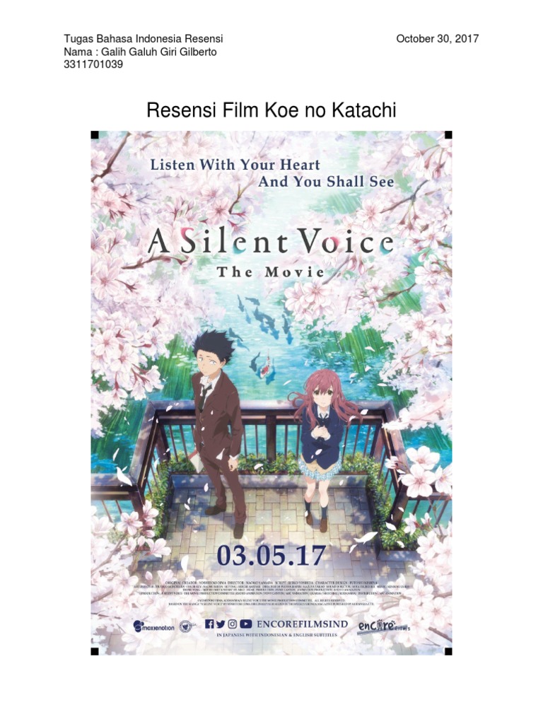 Resensi Film Koe No Katachi
