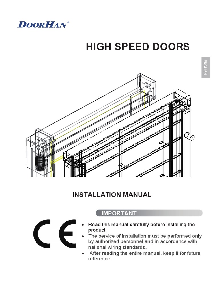 High Speed Door Installation Manual | PDF | Elevator | Drill
