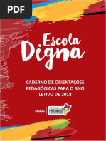 Caderno Orientações Pedagógicas Para o Ano Letivo 2018 Atualizado Em 14 Jan 2018
