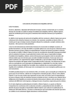 Parlamento Europeo - Carta al Presidente del Perú sobre indulto a Fujimori