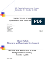 International HR Executive Development Program CAHRS - September 30 - October 5, 2001