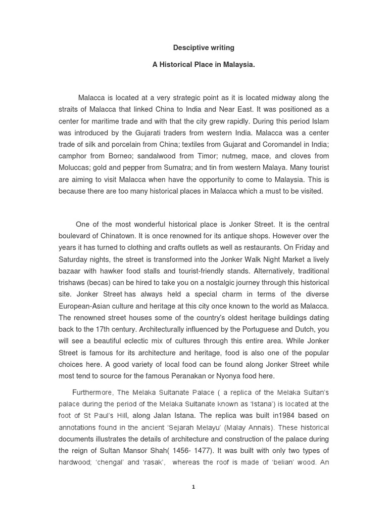 Historical Sites in Malacca, Malaysia | PDF | Strait Of Malacca