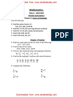CBSE Class 5 Mathematics Worksheet- Factors and Multiples