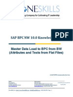 SAP BPC NW 10.0 Knowledgebase: Master Data Load To BPC From BW (Attributes and Texts From Flat Files)