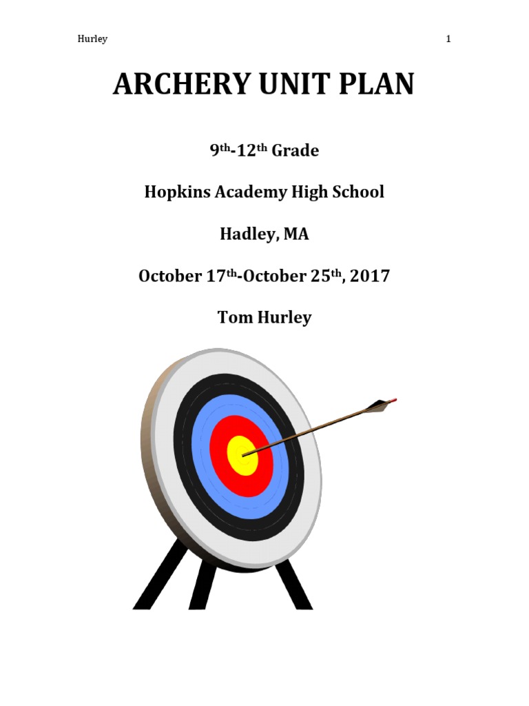 final archery unit plan Archery Bow And Arrow
