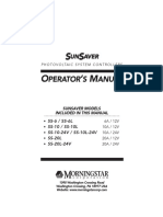 Sunsaver - Operation Manual