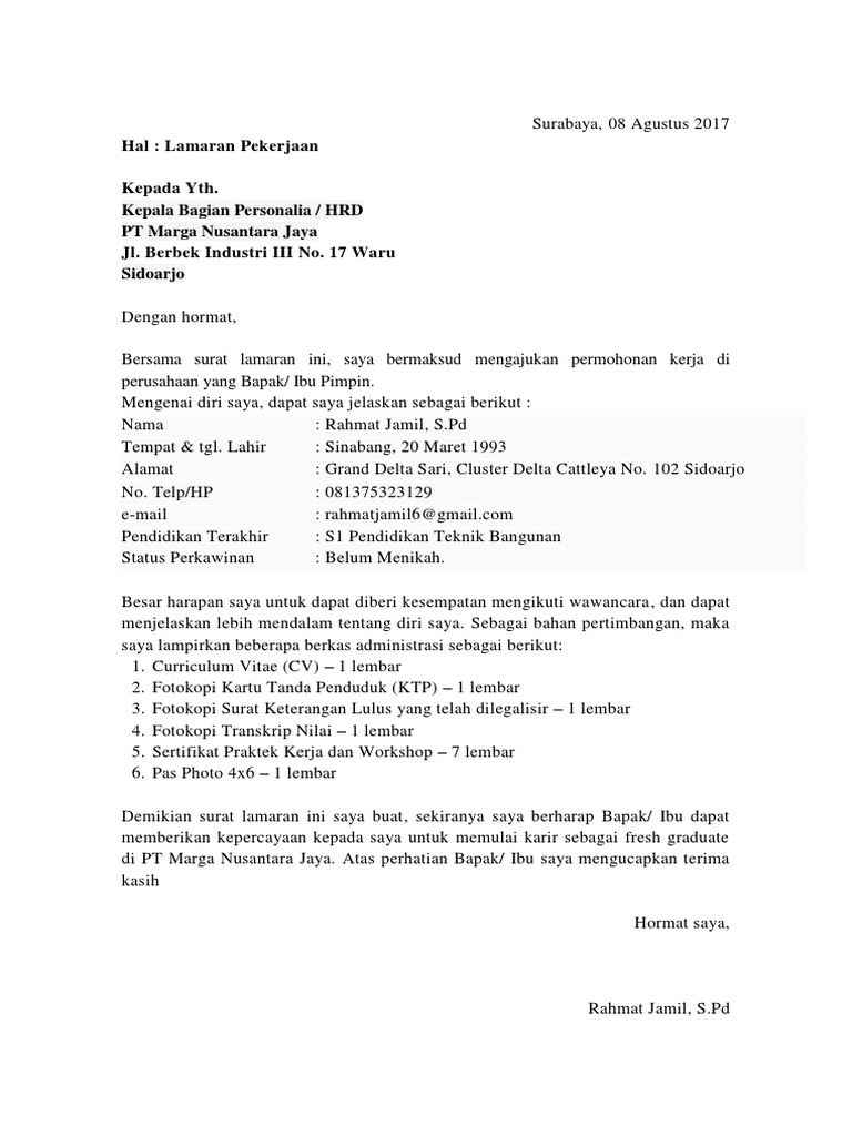 Surat Lamaran