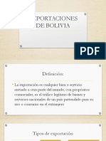 Importaciones y exportaciones de Bolivia 