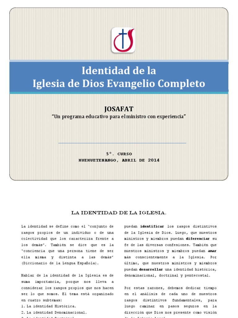 Identidad de la Iglesia de Dios | PDF | Santificación | Pentecostalismo