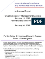 FCC's Preliminary Report On The Hawaii Emergency Management Agency’s False Ballistic Missile Alert