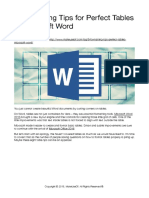 8 Formatting Tips For Perfect Tables in Microsoft Word