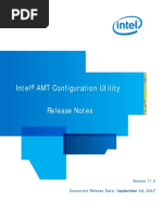 Intel (R) AMT Configuration Utility Release Notes